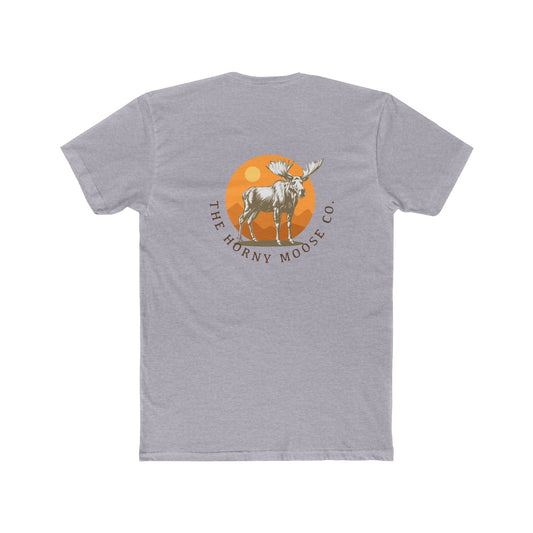 Moose Heather Grey Cotton Crew Tee