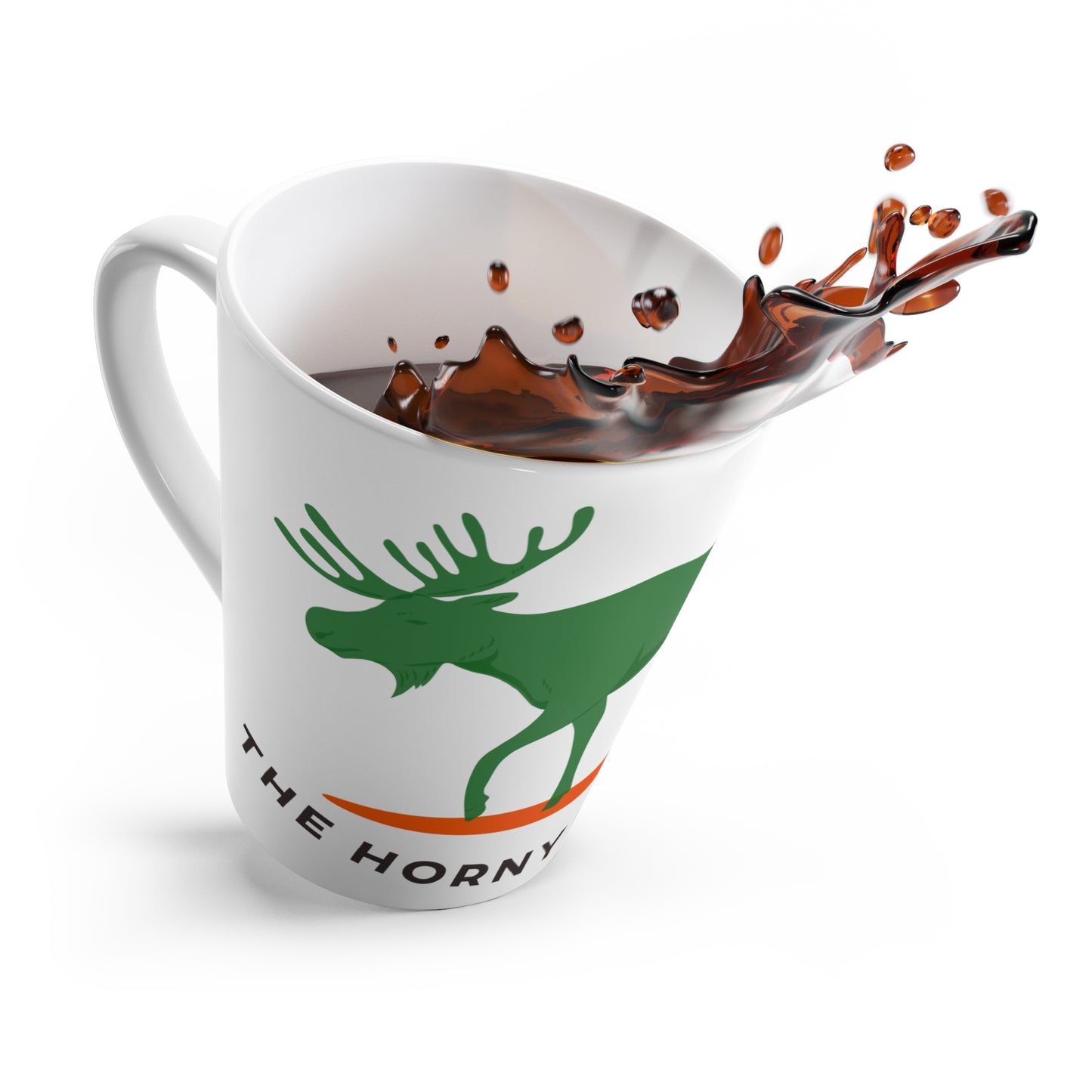 Horny Moose Latte Mug - Fun Coffee Cup for Nature Lovers