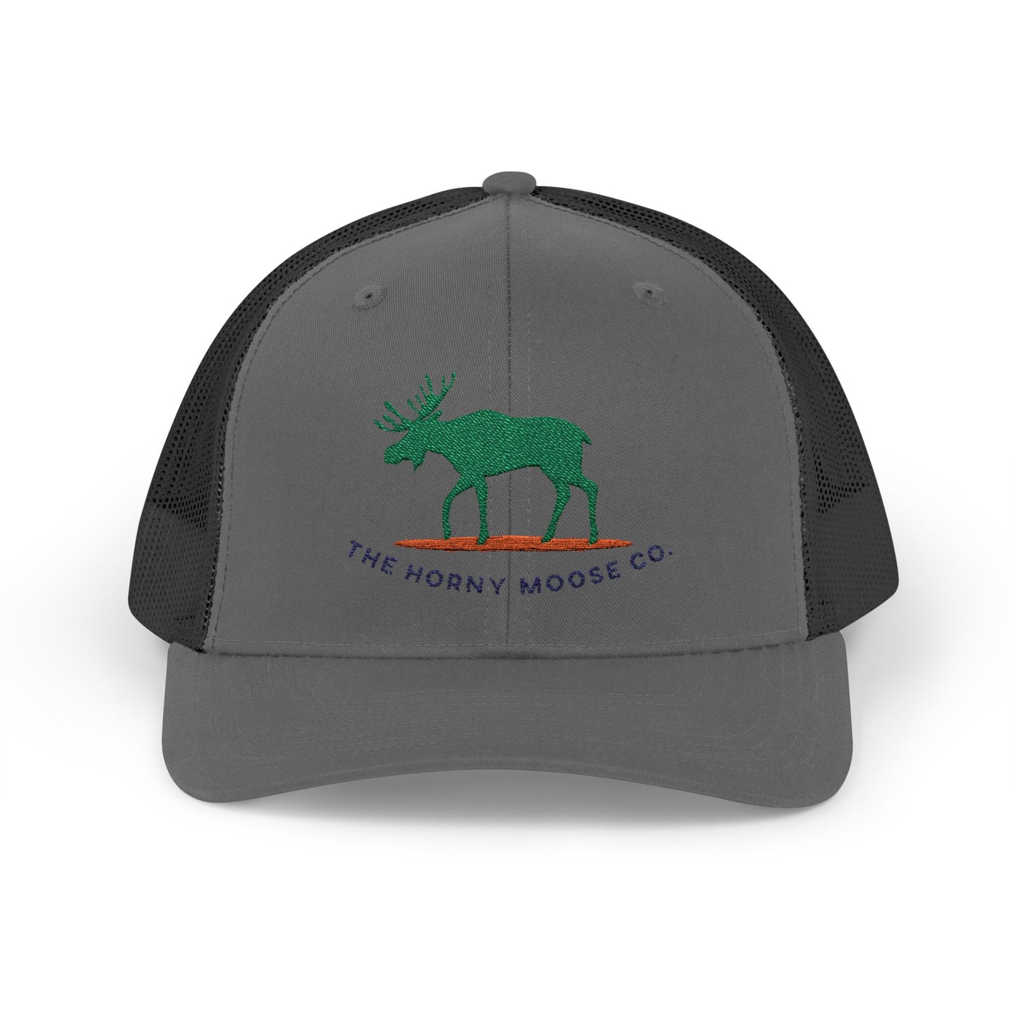 Green Moose Snapback Trucker Cap - Outdoor Adventure Hat