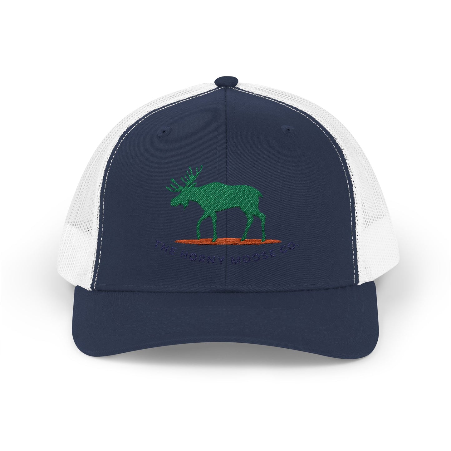 Green Moose Snapback Trucker Cap - Outdoor Adventure Hat