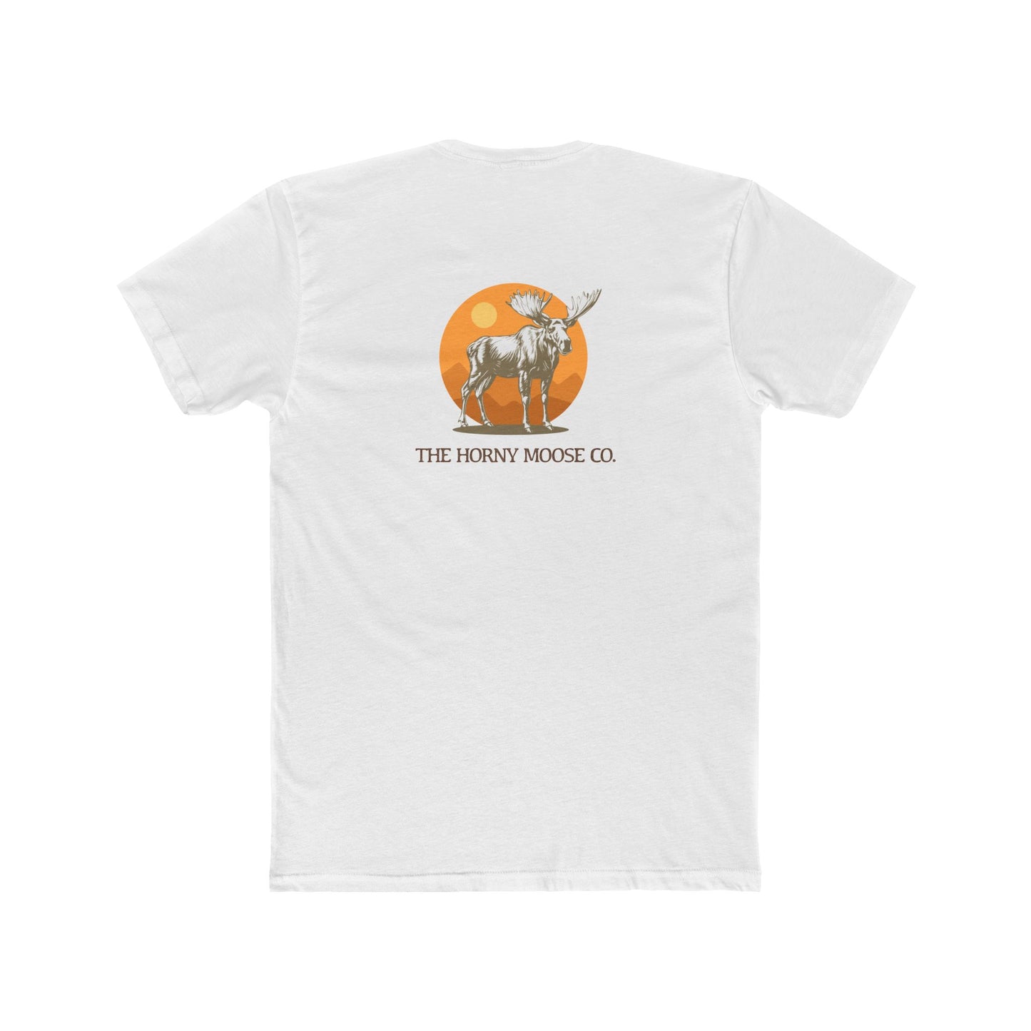 Funny Horny Moose Cotton Crew Tee