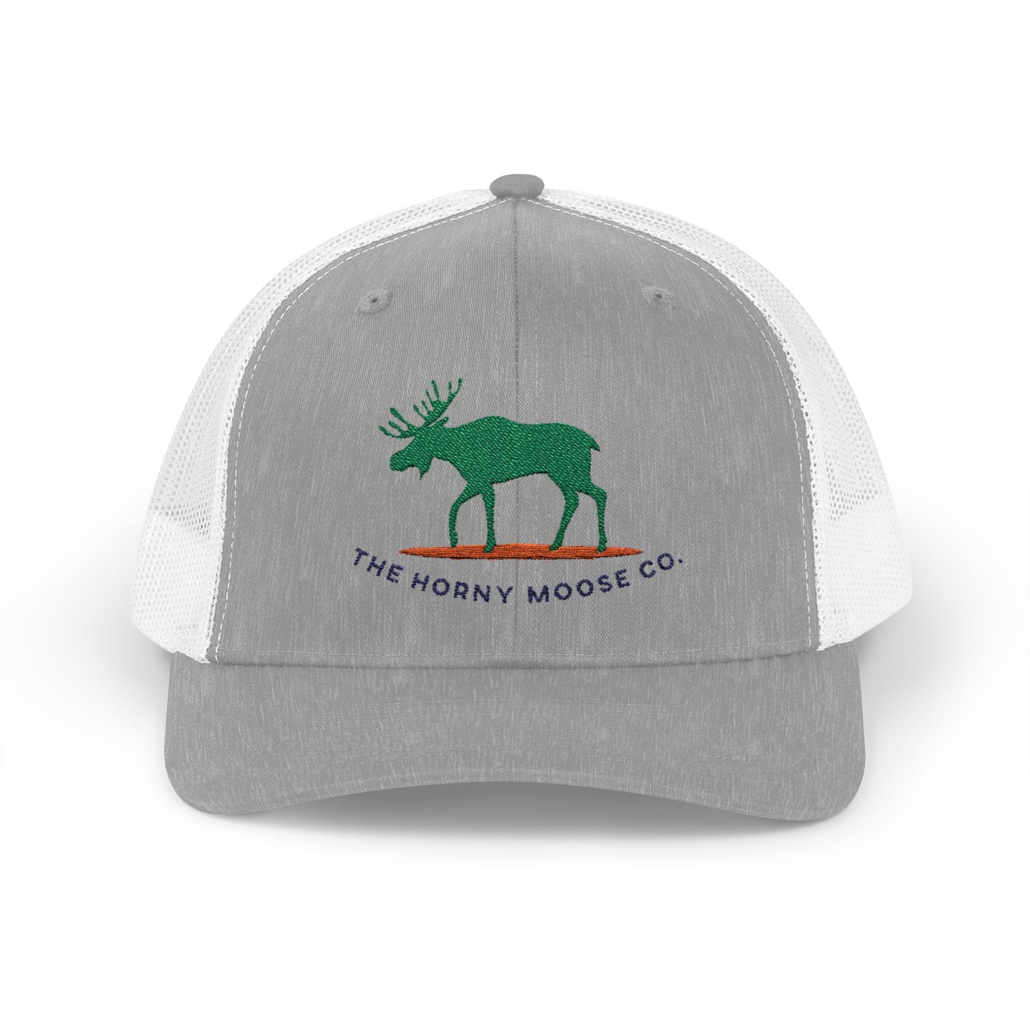 Green Moose Snapback Trucker Cap - Outdoor Adventure Hat