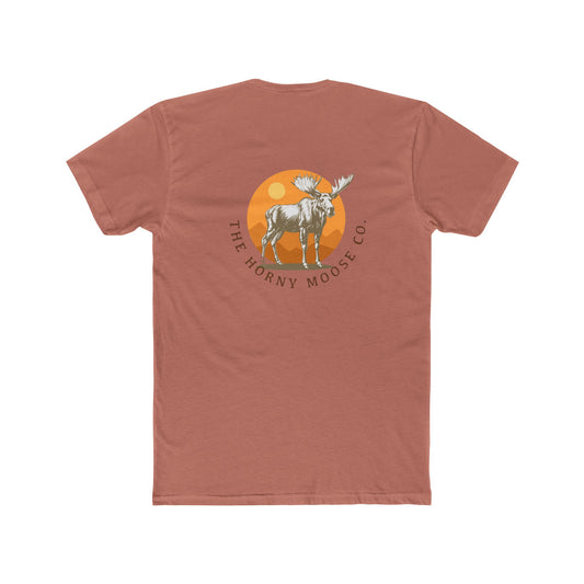 Moose Red Cotton Crew Tee