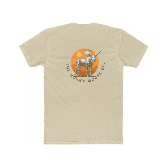 Moose Solid Cream Cotton Crew Tee